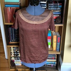 The Limited abstract print short sleeved blouse